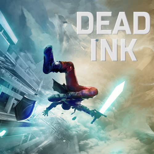 Game design artwork with the title 'Create stylised title art for action adventure game'