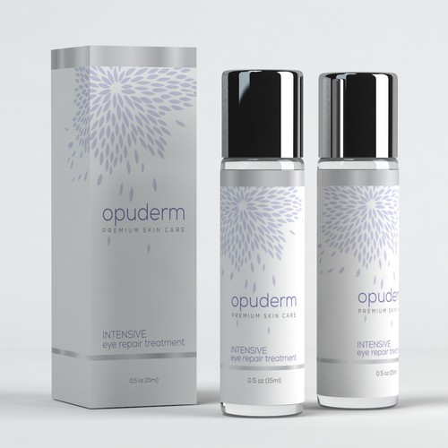 Packaging with the title 'Opuderm Skin Care Packaging Design'