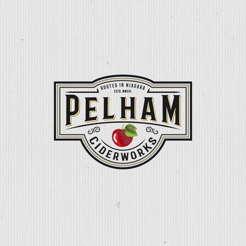 Apple logo with the title 'Pelham Ciderworks'