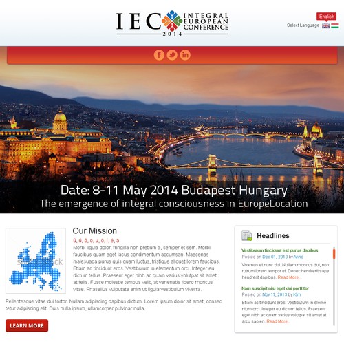 Event website with the title 'IEC'