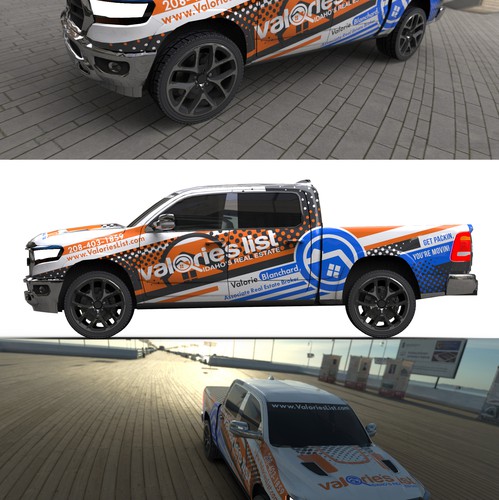 Ram design with the title 'Car wrap - Valorie real estate'