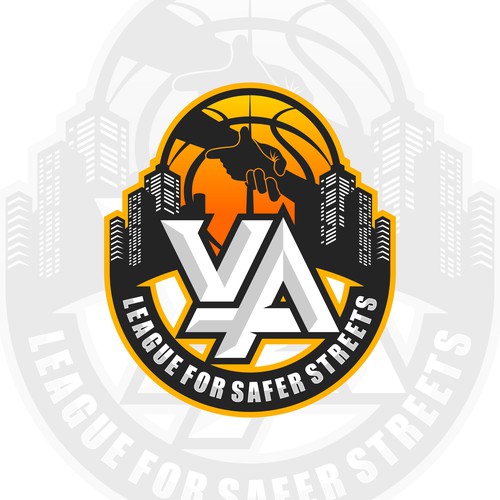 Street art logo with the title 'Bold Logo for Basketball Community'