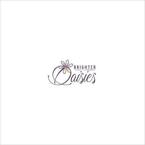 Flower shop logo with the title 'Brighter daisies '