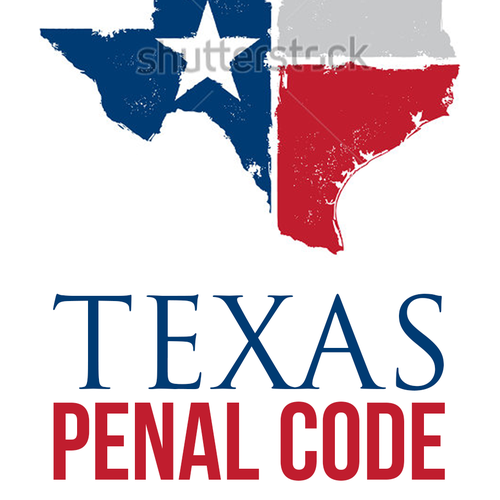 Law book cover with the title 'TEXAS PENAL CODE // Book Cover'