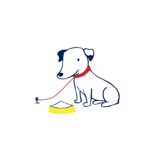 Pet illustration with the title 'Dog Training Guide Illustration'