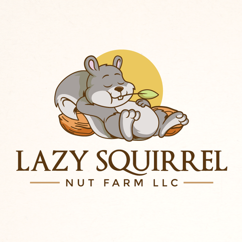 Squirrel logo with the title 'Logo for Lazy Squirrel'