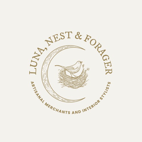 Nest design with the title 'Luna, Nest & Forager'