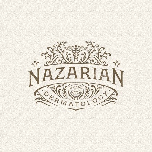Dermatology logo with the title 'Nazarian Dermatology Logo'