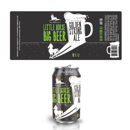 Brewery label with the title 'label beer'