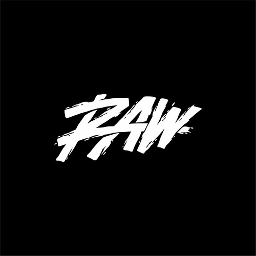 Text t-shirt with the title 'RAW'