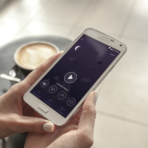 Android design with the title 'Relax Sounds'