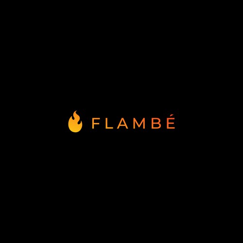 Burning design with the title 'Flambe'
