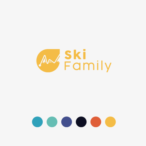Tourism logo with the title 'Logo pour Ski Family'