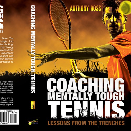Sports book cover with the title 'Coaching Mentally Tough Tennis'