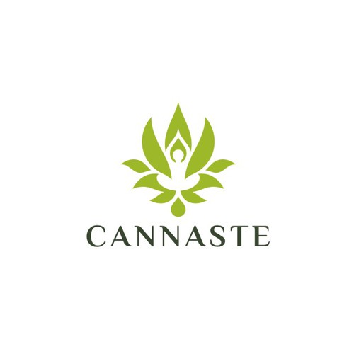 Lotus design with the title 'Powerful logo for Cannaste'