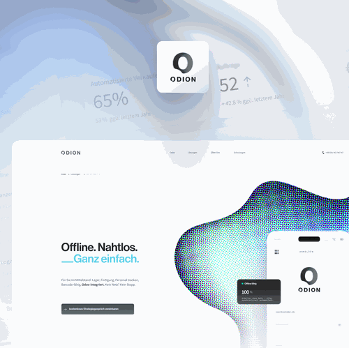 Design with the title 'Webdesign Odion'