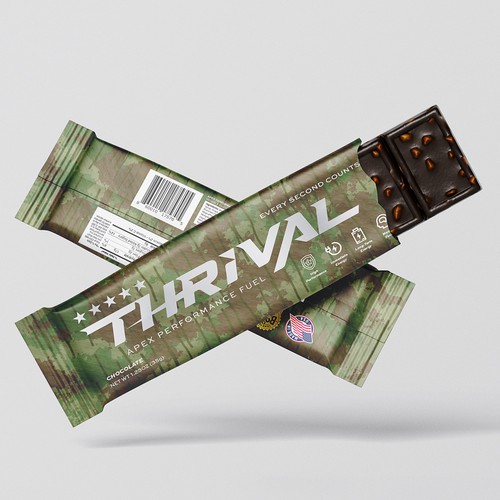 Nutrition packaging with the title 'Energy Bar Design'