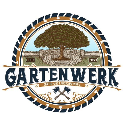 Combination logo with the title 'Gartenwerk'