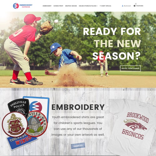 Embroidery design with the title 'Embroidery Express'