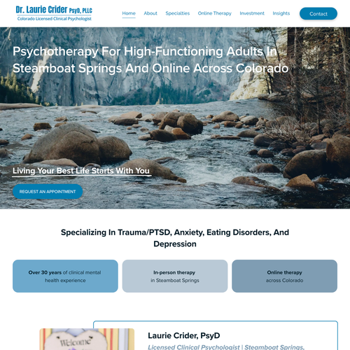 Design with the title 'Colorado Licensed Clinical Psychologist Design'