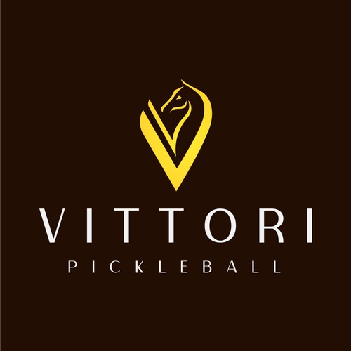 Pickleball  logo with the title 'Luxury logo concept for Vittori'