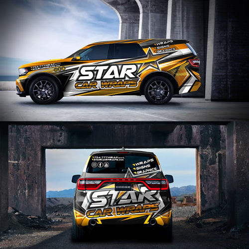 Cool design with the title 'Racing Car Wrap design'