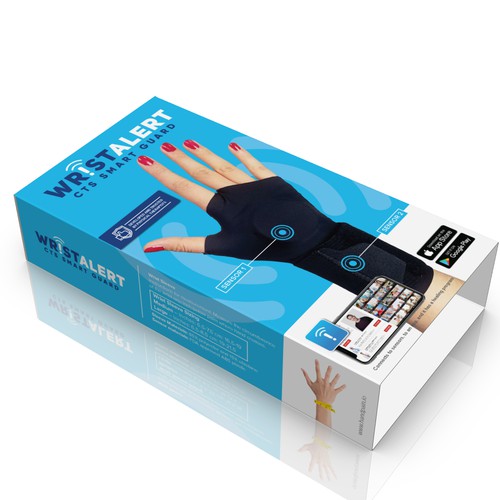 Physical therapy design with the title 'WristAlert CTS Smart Guard'