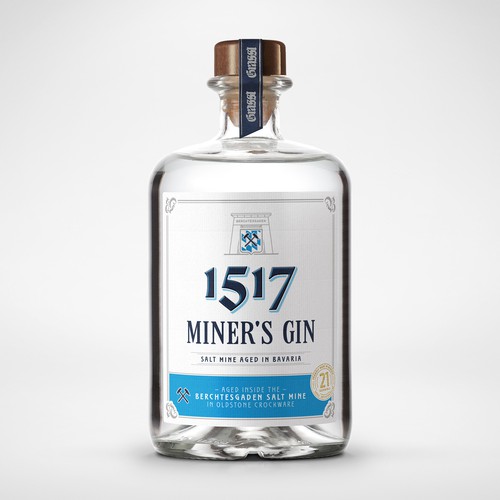 Gin label with the title 'Minimalistic Gin label'