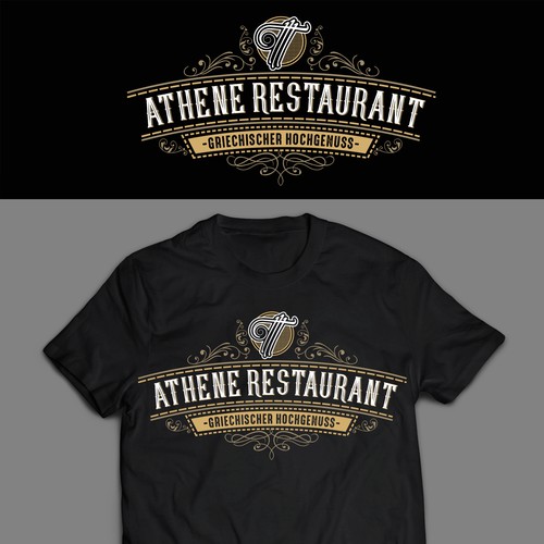 Restaurant t-shirt with the title 'Athene Restaurant'
