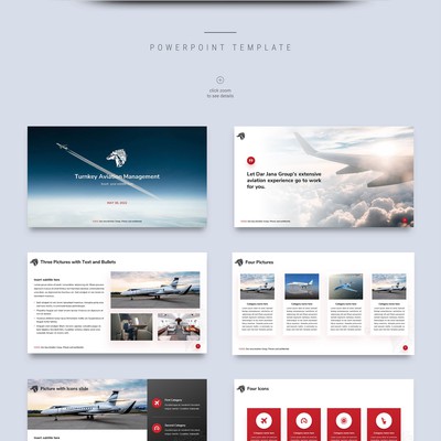 PowerPoint template for Aviation Group