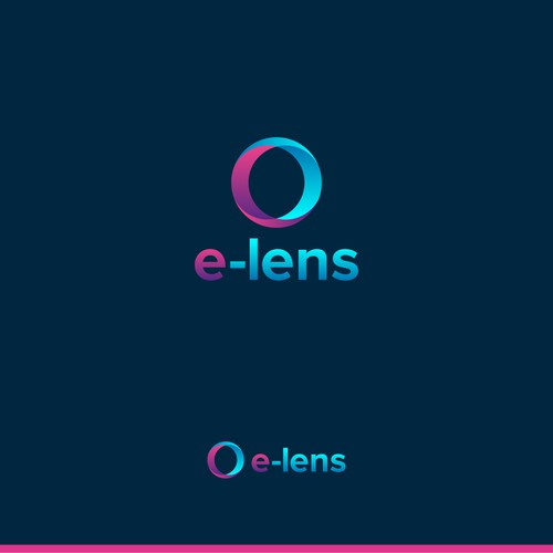 Eye logo with the title 'Concept logo e-lens'