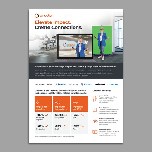 Quote design with the title 'Clean two page flyer'