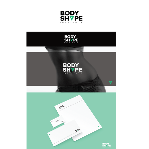 Gym brand with the title 'logo for body shape institute'