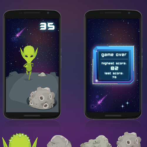 Alien design with the title 'Run the game of the future!'