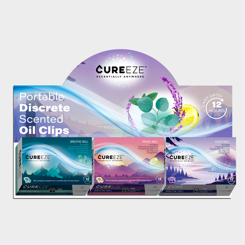 Wellness packaging with the title 'Wellness Essential Oil Retail Product Packaging'