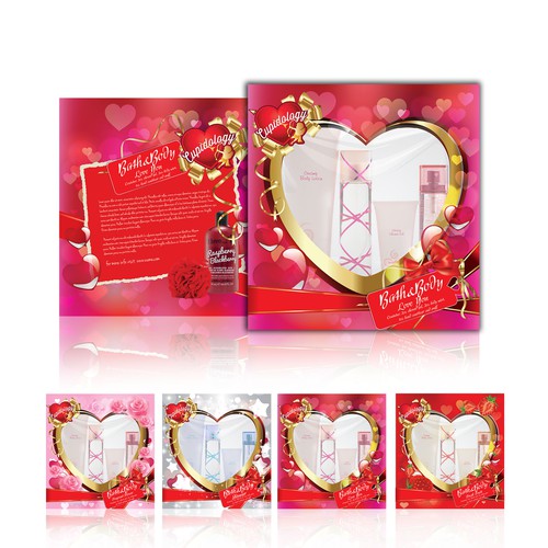 Women packaging with the title 'Packaging design for gift boxes'