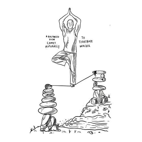 Yoga illustration with the title 'relaxed'