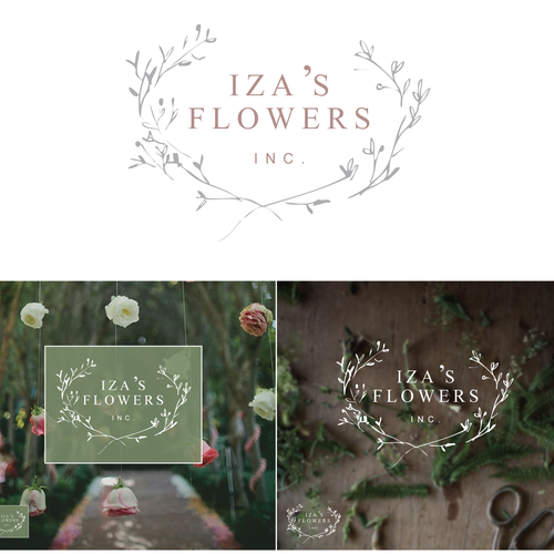 Floral brand with the title 'Create a high end look for a floral and event design rebrand'