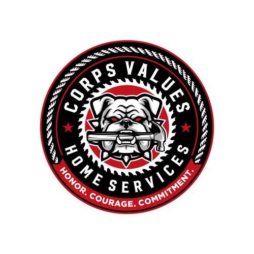 Navy design with the title 'Winner of CORPS VALUES Contest'