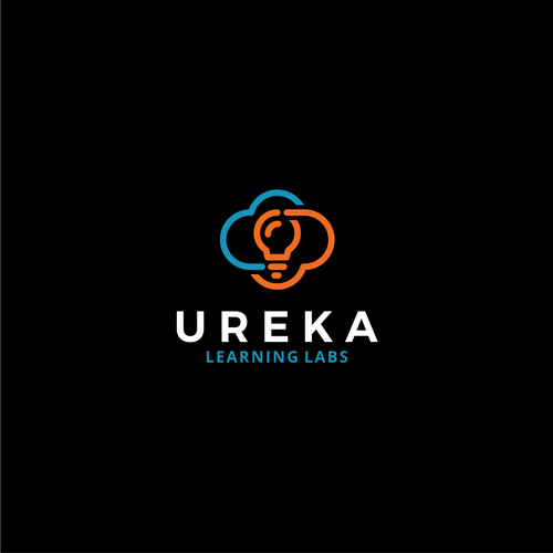 Bulb brain logo with the title 'Logo Design for Ureka'