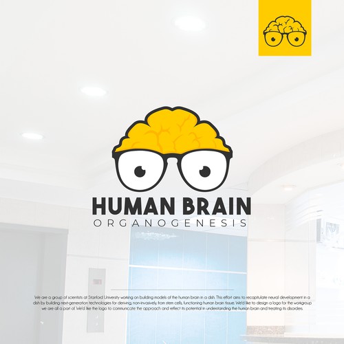 Yellow brand with the title 'Human Brain Organigensis'