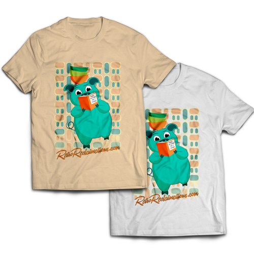 Pig t-shirt with the title 'Retro pig design for a glassware company'