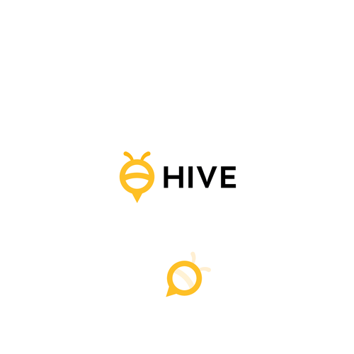 Bee brand with the title 'Logo for hive communications'