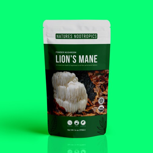 Herbal packaging with the title 'Stand up pouch label design'