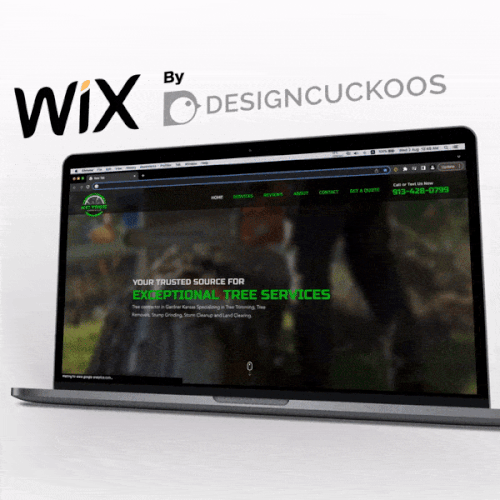 HTML5 website with the title 'KC Tree Services LLC  Wix design & development'