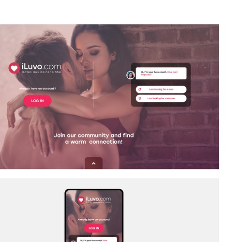 Dating website with the title 'iLuvo'