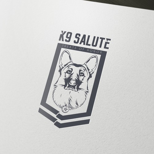 Stencil design with the title 'K9-Salute'