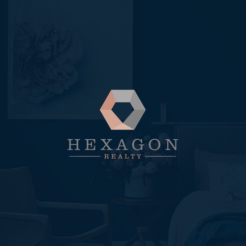 Hexagon brand with the title 'Strong and Precious branding for Real Estate & Mortgage'