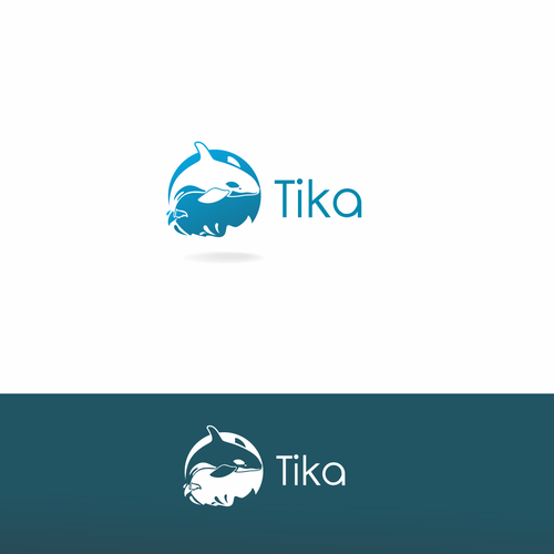 Dolphin logo with the title 'detailed logo for Tika company'