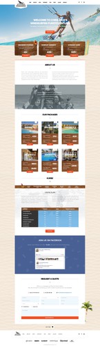 Beach website with the title 'Surfing website'